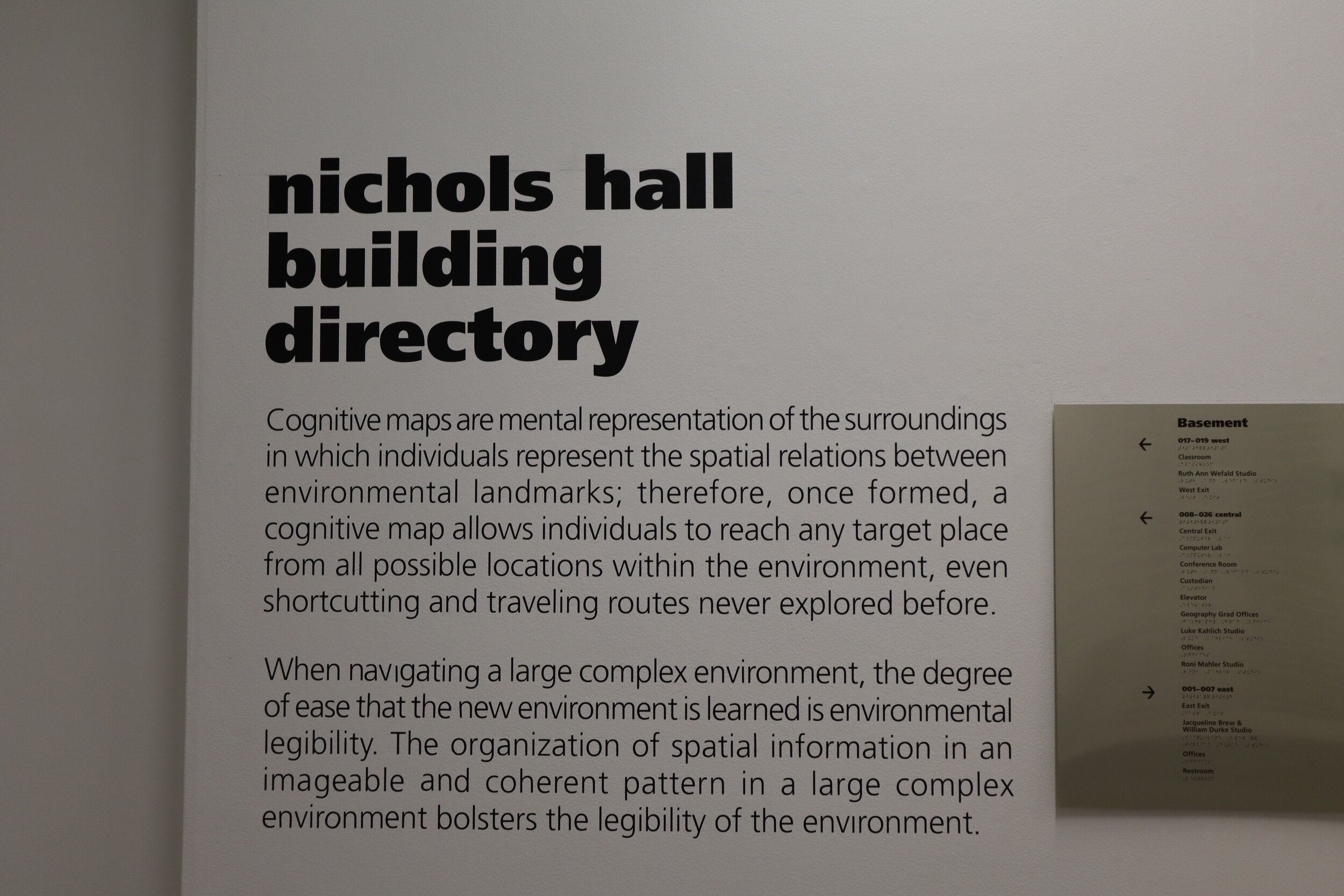 Close detail of typographic mural — field of view