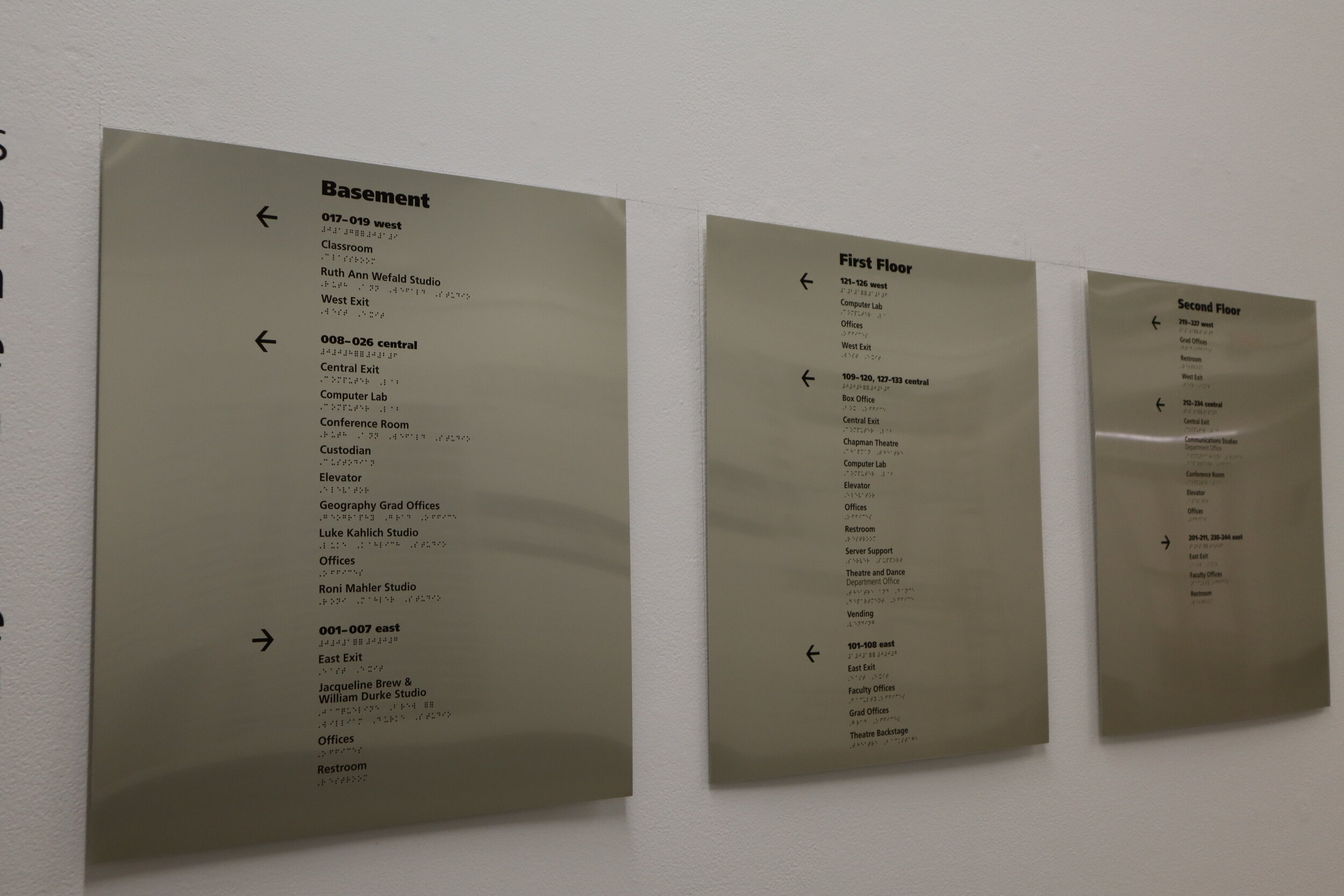 Detail of typographic mural — right section