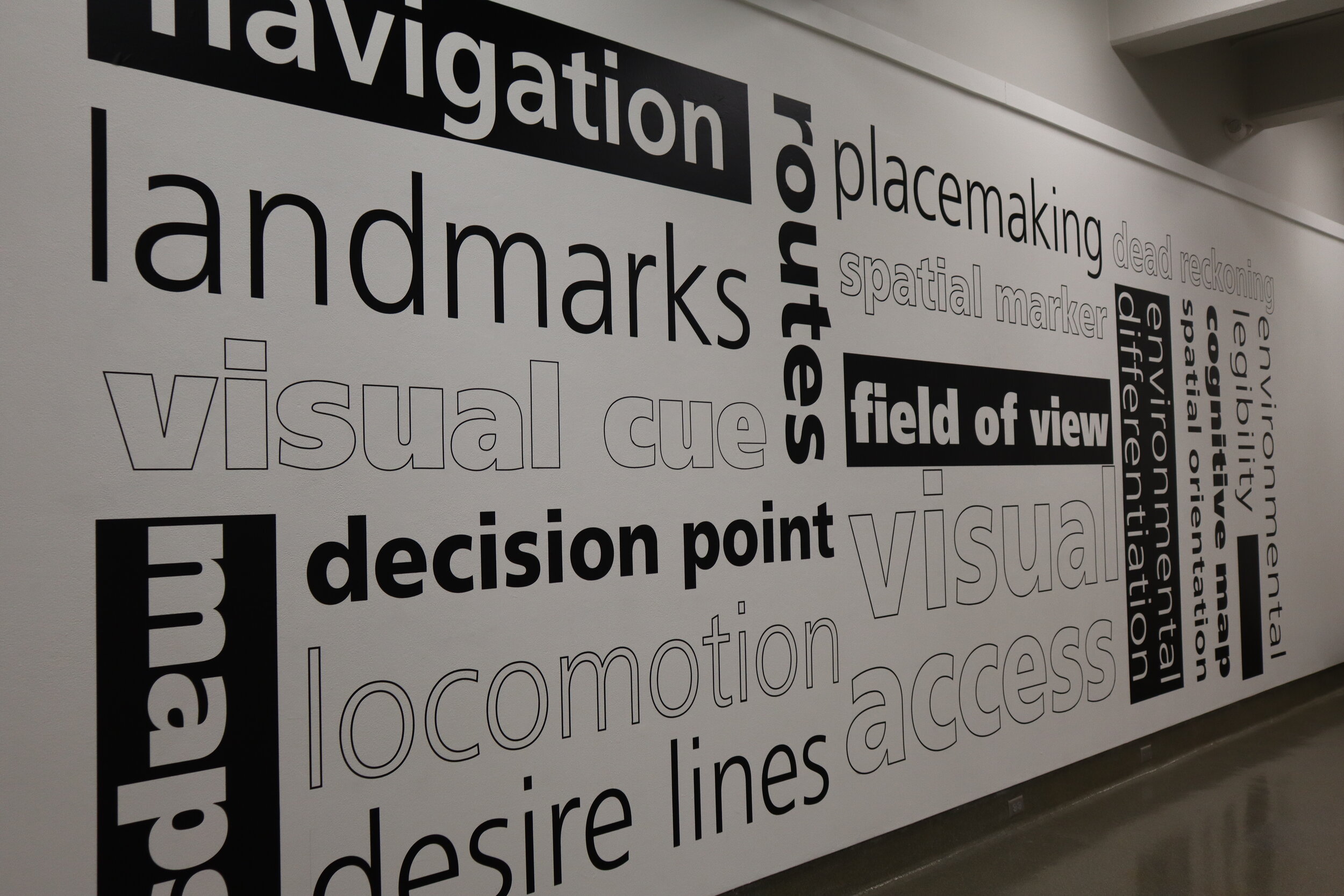 Basement and first floor plan exhibition panels