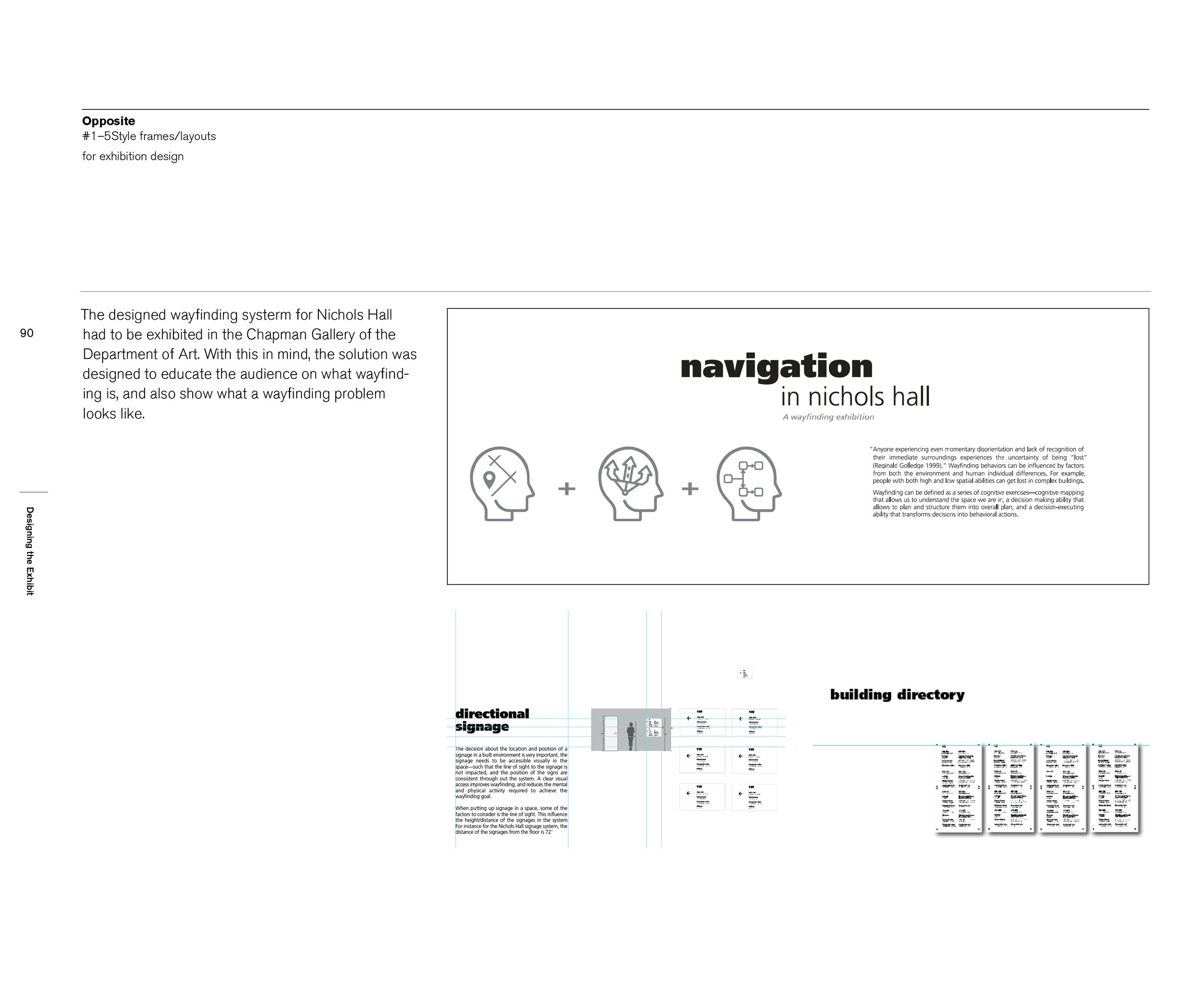 Exhibition design layout overview with panel compositions