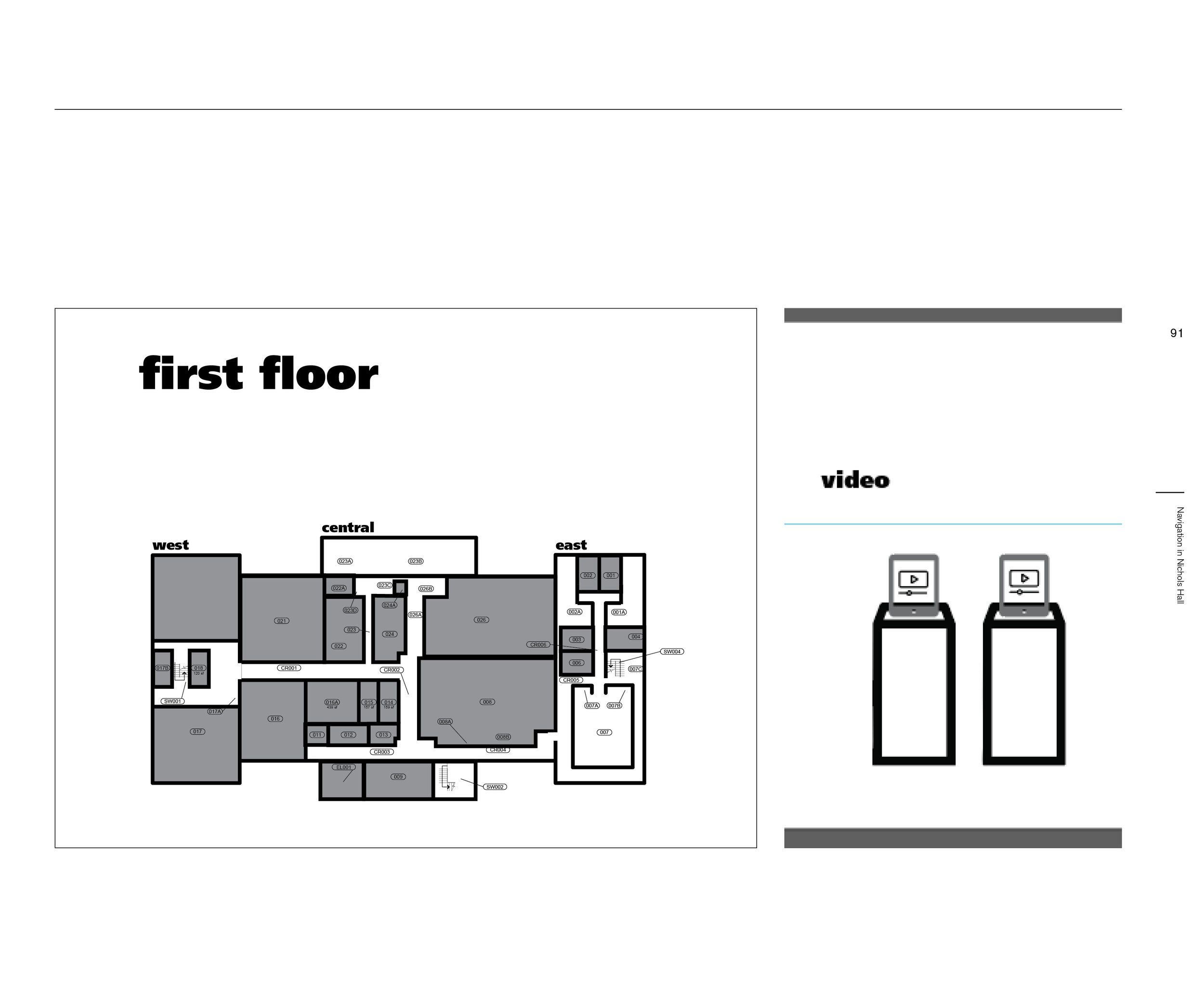 First floor plan and video kiosk design spec