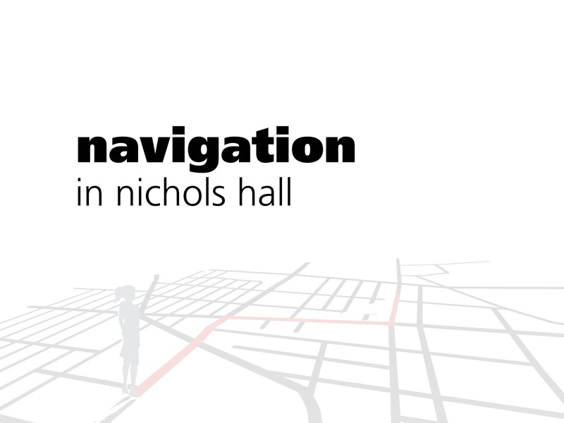 Navigation in Nichols Hall — process book cover